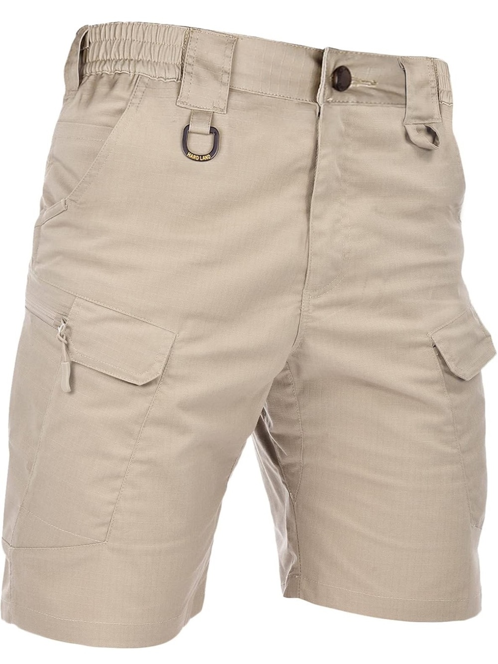Men's Tan Cargo Shorts with Utility D-Ring